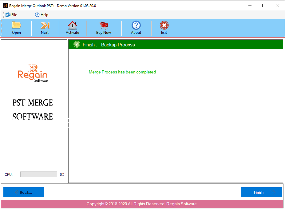 Regain PST Merger Screenshots
